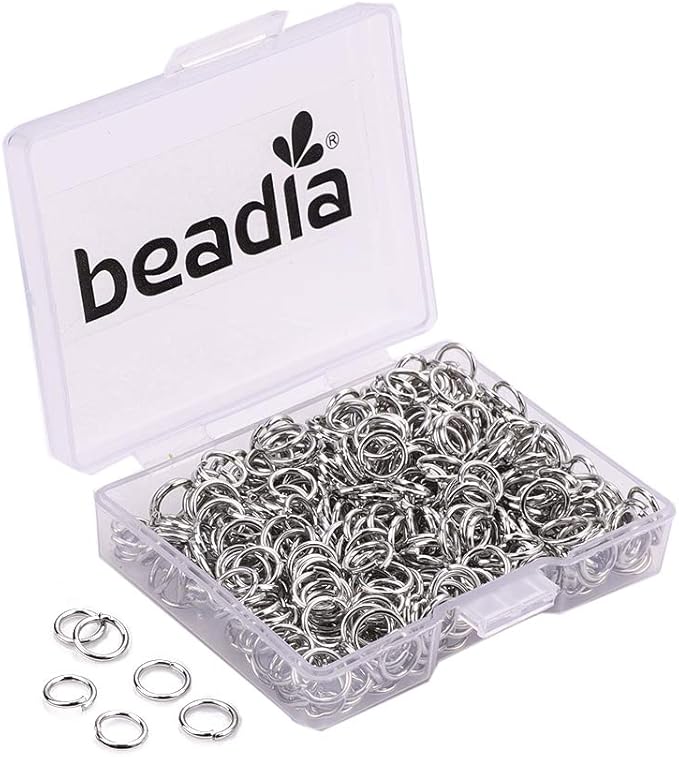 Open Jump Rings Platinum 0.8x6mm 500pcs for DIY Jewelry Making Supplies