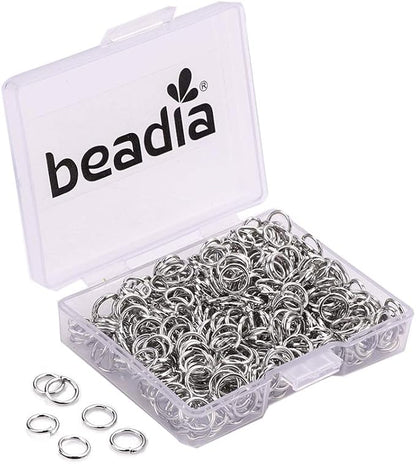 Open Jump Rings Platinum 0.8x6mm 500pcs for DIY Jewelry Making Supplies
