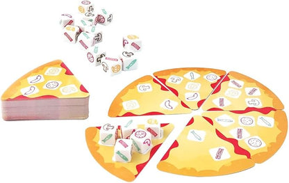 University Games, Pizza Party Dice Game, Dice Game for Kids and Families, Ages 6+ (5 count)
