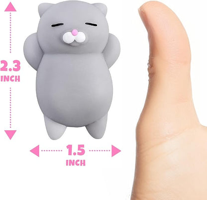 Nutty Toys Squishy Cat Set - 2" Soft Silicone Kawaii Kitties, Top Stress Relief Toy 2026, Unique Kids & Adults Egg Filler Gift Idea, Best Teenage Girl, Teen Boy & Tween Easter Basket Stuffers Present