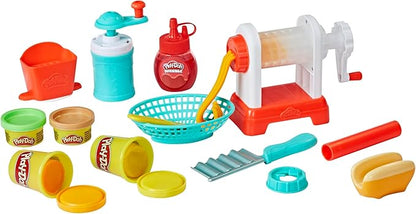 Play-Doh Kitchen Creations Spiral Fries Playset with 5 Cans of Modeling Compound Colors, Back to School Classroom Supplies, Play Food & Cooking Toys for Kids, Preschool Toys, Ages 3+