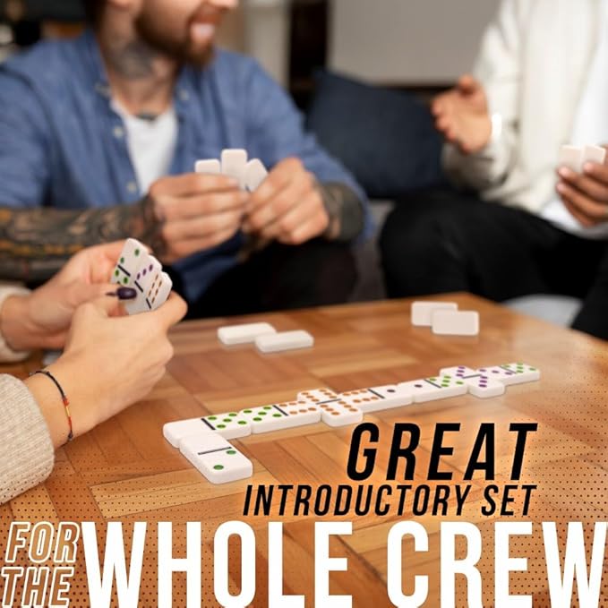 Front Porch Classics | Double 6 Travel Tin Domino Set from, for 1 to 4 Players Ages 6 and up