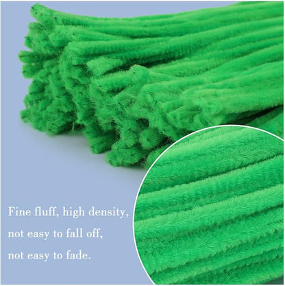 100 Pieces Pipe Cleaners Chenille Stem, Fruit Green Pipe Cleaners Set for DIY Arts Crafts Decorations, Chenille Stems (Fruit Green)
