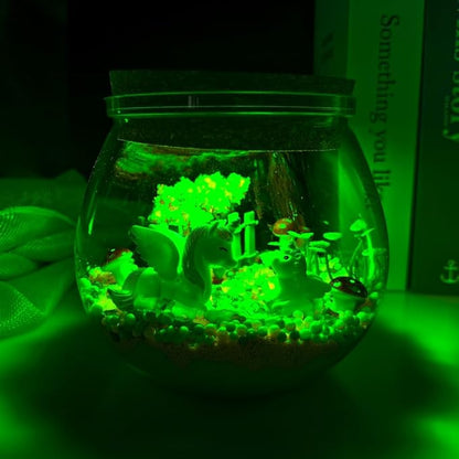 Unicorn Terrarium Kit for Girls - Light Up Terrarium Kit for Kids - Unicorn Arts and Crafts Gifts for Kids- Cool Birthday Gifts Toys for Grils Ages 6 7 8 9 10 11 12 Years Old