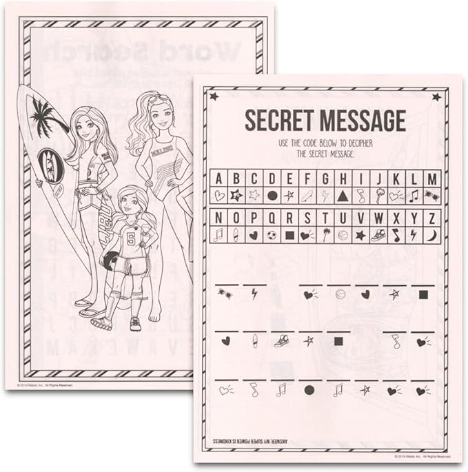 Barbie Coloring and Activity Book Super Set - 4 Books with Over 25 Stickers Party Pack