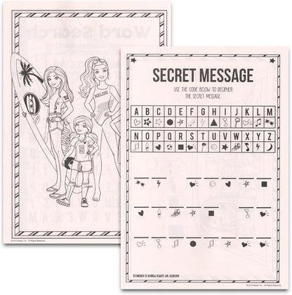 Barbie Coloring and Activity Book Super Set - 4 Books with Over 25 Stickers Party Pack