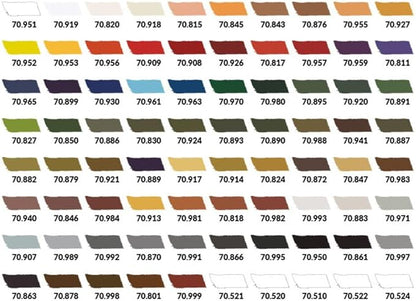 Vallejo - Basic Case | Model Color Range | Modeling Acrylic Paints | 80 Bottles x 18 ml (0.60 fl.oz.)