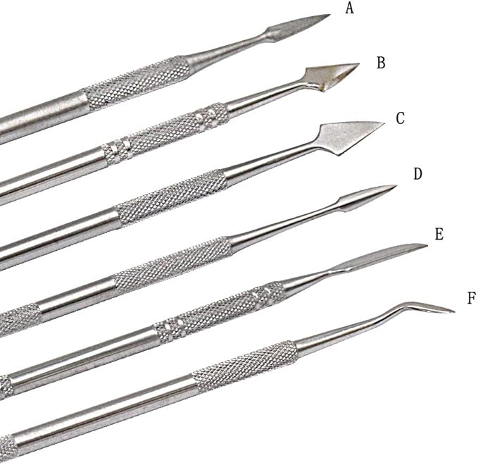 Wax Carvers Set Double Ended Dental Wax Modeling Sculpting Tools Dental Picks Polymer Pottery Clay Carving Tool Stainless Steel 12 Pieces