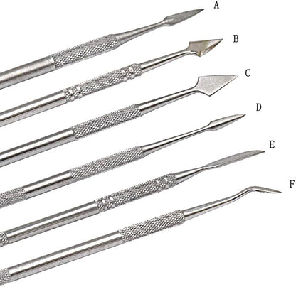 Wax Carvers Set Double Ended Dental Wax Modeling Sculpting Tools Dental Picks Polymer Pottery Clay Carving Tool Stainless Steel 12 Pieces