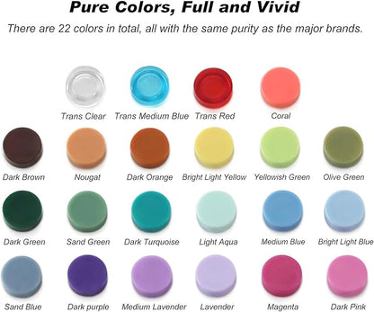 Feleph Custom 1×1 Flat Tiles 2200PCS Round Bricks MOC Parts and Pieces, 22 Colors Bulk Studs Building Accessories for Smooth Surface, Mosaics and Pixel Art Toy Dots Compatible with Major Brands 98138