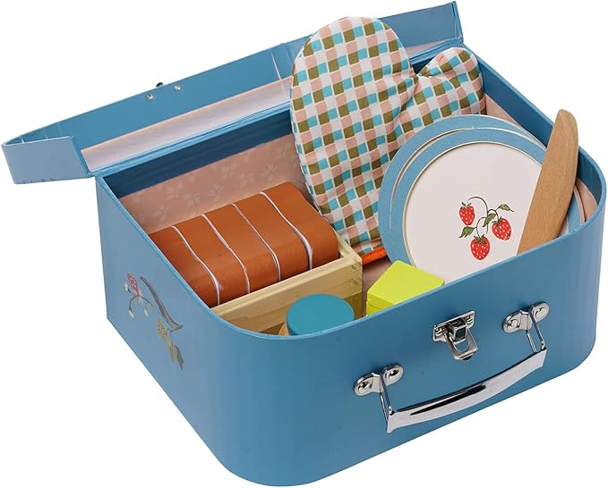 Manhattan Toy Forest Tales 17-Piece Pretend Bread Baking and Serving Set for Two with Carrying Case