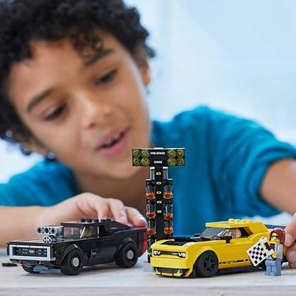 LEGO Speed Champions 2018 Dodge Challenger SRT Demon and 1970 Dodge Charger R/T 75893 Building Kit (478 Pieces)