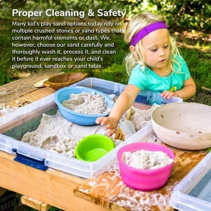 Classic Sand and Play Sand for Sandbox, Table, Therapy, and Outdoor Use, 5 lb. Bag, Natural, Non-Toxic, Wet Castle Building for Creativity and Stimulates Sensory Skills