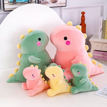 Cute Fat Dinosaur Plush Toys, Soft Stuffed Animals Toys Dolls, Dino Plushies, Cute Birthday Gifts for Kids Girls Boys (Green,8in)