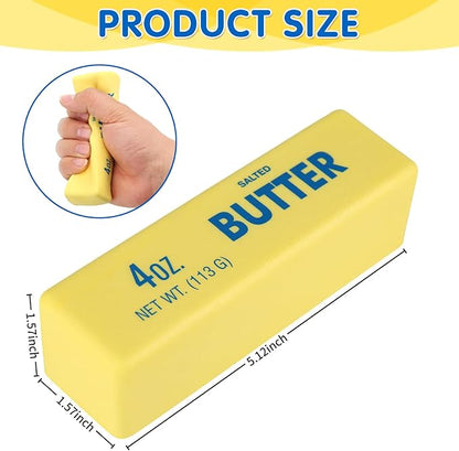 Butter Squishy- Slow Rising Fidget Toys, Novelty Stress Relief Squeeze Toy for Adults & Kids, Party Favors Gift Sensory Toy (2 PCS)