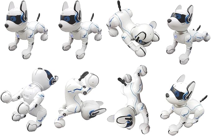 Lexibook Power Puppy - My Smart Dog Robot to Train - Programmable Robot with Remote Control, Training and Gesture Control Function, Dance, Music, Light Effects, Toy for Children - DOG01