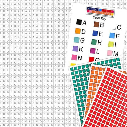 Clownfish Mosaic Sticker Art Kit for Kids and Adults, Large Sticker by Number/Letter Poster 36" x 40" with 3,996 Stickers, Paint by Stickers Puzzle for School, Classroom, Home