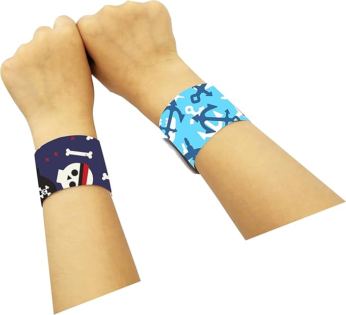 48 Pcs Slap Bracelets for Kids Pirate Party Favors Toys Slap Bracelets Bulk Snap Bracelet for Boys Birthday Party Supplies Classroom Prizes Exchanging Gifts Christmas Easter Halloween Holiday Gifts