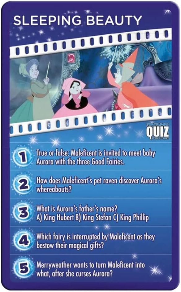 Top Trumps Disney Classic Quiz Game, 500 questions to test your knowledge and memory on Frozen, Bambi, Encanto and Ralph breaks the Internet, educational gift for ages 6 plus