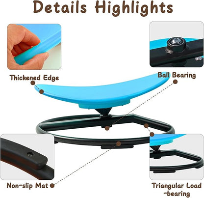 Kids Sensory Chair for Autism Kids Swivel Chair, Sensory Spin Chair Seat Improve Physical Coordination Wobble Chair for Kids Sit and Spin Relief of Motion Sickness