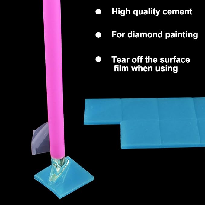 FEBSNOW Painting Glue Clay DIY Diamond Embroidery Wax Tool Set (Blue 60 pcs)