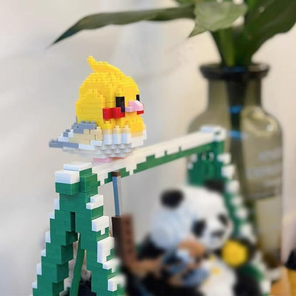 Birds Building Blocks for Adults Mini Building Blocks Birds Building Bricks Toy Micro Block Building Set Gift for Kids and Adults-249 PCS(Cockatiel B)