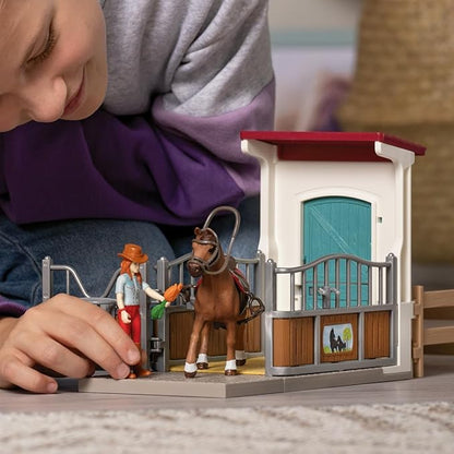 Schleich Horse Box with Hannah & Cayenne