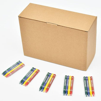 Madisi Crayons Bulk Pack, Regular Size, 4 Colors, 150 Packs, 600 Count