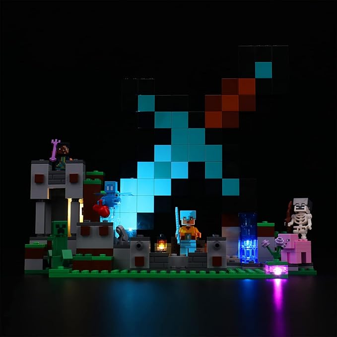 VONADO Light Kit Compatible with Lego Minecraft The Sword Outpost 21244, DIY Lighting Compatible with Lego Minecraft Sets 21244 (NO Model), Creative Decor Light (ONLY Lights)