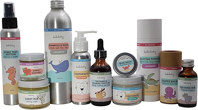 Kids All Natural Fluoride Free Toothpaste by Balm Baby Brand – SLS Free Toothpaste with Xylitol, Vegan, Gluten Free, BPA Free, Glass Jar Zero Waste Children’s Teeth Paste (Orange)