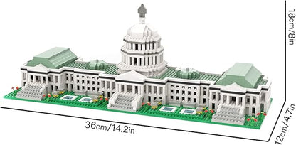 SEMKY Micro Mini Blocks United States Capitol Famous Landmark Model Set,(2888Pieces) -Building and Architecture Toys Gifts for Kid and Adult