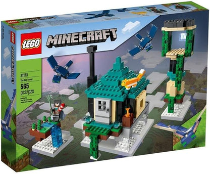 LEGO Minecraft The Sky Tower 21173 Fun Floating Islands Building Kit Toy with a Pilot, 2 Flying Phantoms and a Cat; New 2021 (565 Pieces)