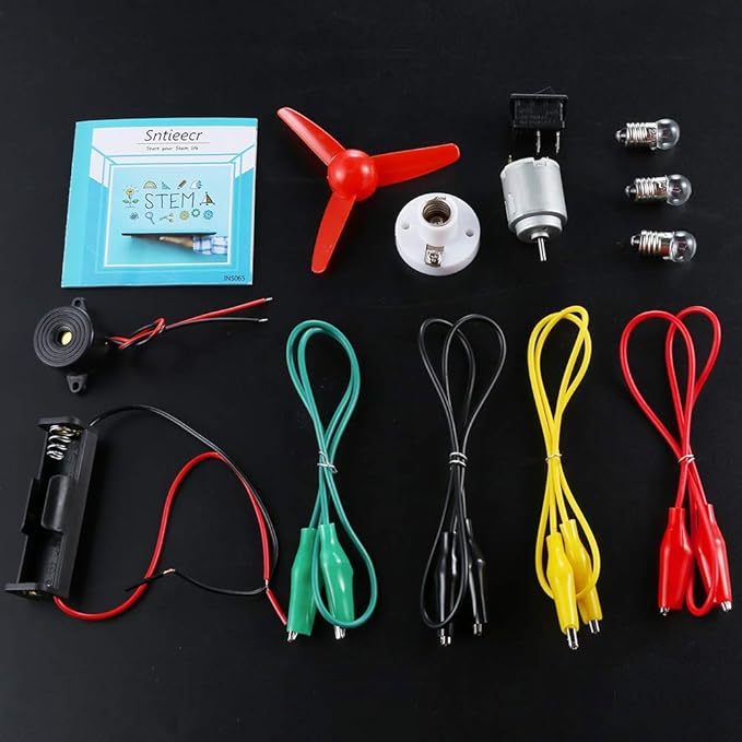 Sntieecr Electric Circuit Motor Kit, Educational Montessori Learning Kits for Kids DIY STEM Science Project
