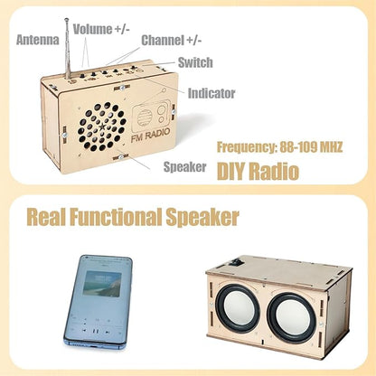 STEM Toys for Ages 8-13 Stocking Stuffers Teen Easter Basket Stuffers Gifts for 9 10 11 12 14 15 Year Old Boys Girls Kids Science Engineering Kit Circuit DIY Electronics Project Building Speaker Radio