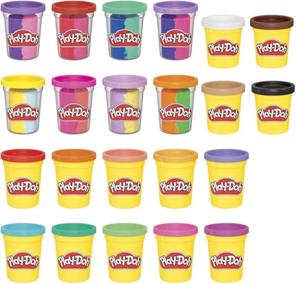 Play-Doh 22 Pack Ultimate Color Variety, Bulk Assorted Colors, 2 & 4 Ounce Modeling Compound Cans, Kids Arts & Crafts, Preschool Toys for 2 Year Old Girls & Boys & Up (Amazon Exclusive)