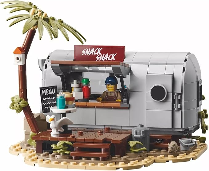 LEGO 910030 Snack Shack Building Kit - 539 Pieces - Detailed Snack Bar with Interior, Hinged Access, and 2 Minifigures