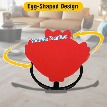 Autism Kids Swivel Chair, Sensory Toy Chair, Carousel Spin Sensory Chair for Kids, Training Body Coordination, Kids Spinning Chair (Red)