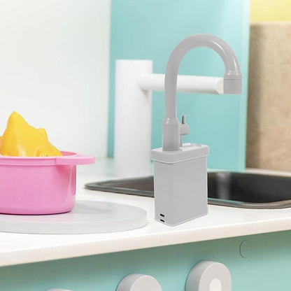 TOYANDONA 2pcs Kitchen Sink Faucet Kids Replacement for Pretend Play Sinks with Running Water Faucet Pretend Play Kitchen Toys Grey