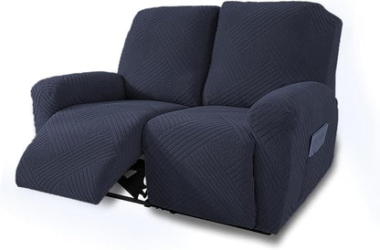 NORTHERN BROTHERS Recliner Loveseat Covers - Recliner Sofa Covers 2 Seater Loveseat Covers for Reclining Loveseat Recliner Cover, Deep Blue