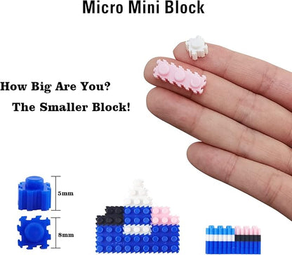 Building Bricks 2000+ Pieces Set - 3D Puzzles Classic Cartoon Characters Building Blocks - Micro Building Block for Boys Girls & Adults (BluePro)