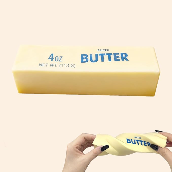 Slow Rising Squishy Butter Stick ,Squeeze Butter Toy, Stress Balls，Stress Relief & Fidget Toys,Realistic Food Squishies Fidget Toys, Gifts, Party Favors (1PCS)
