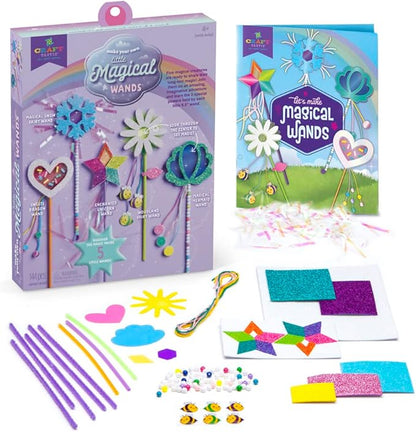 Craft-tastic — Make Your Own Little Magical Wands — Everything Included for 5 Fun DIY Magic Wands Art & Crafts Projects — Ages 4+