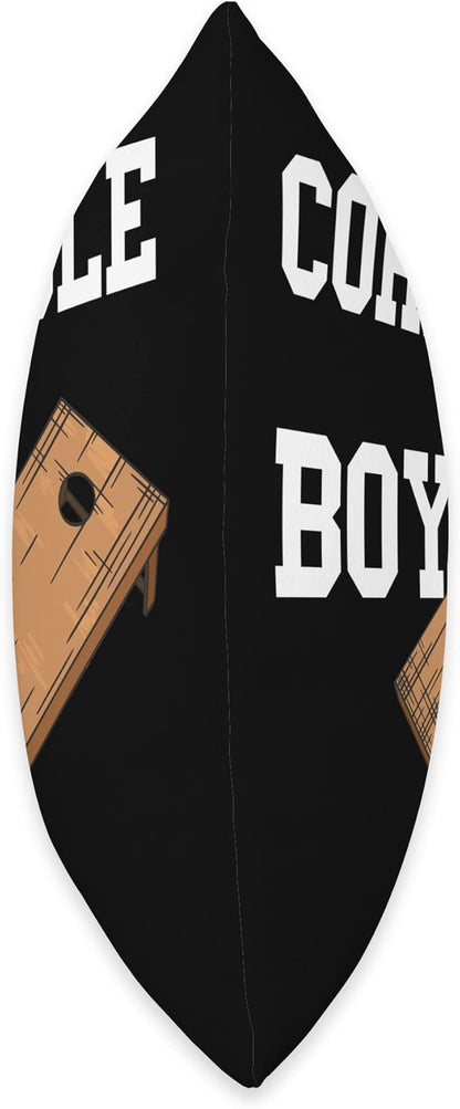 Boy Toss Game Lover Cornhole Board Throw Pillow, 16x16, Multicolor