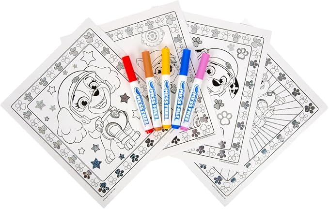 Crayola PAW Patrol Color Wonder Mess Free Coloring Set, Metallic Markers & Paper, PAW Patrol Toys, Toddler Coloring Kit, Travel Activity, Gift for Kids, 3+