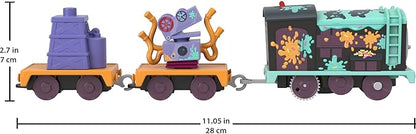 Thomas & Friends Motorized Toy Train Frosting Diesel Engine with Cargo Car & Robot Piece for Preschool Pretend Play Kids Ages 3+ Years