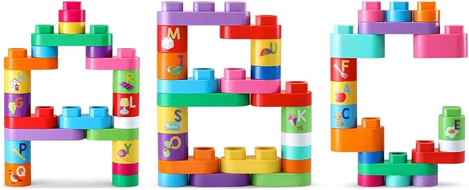 LeapFrog LeapBuilders 81-Piece Jumbo Blocks Box, Pink,24 months to 5 years