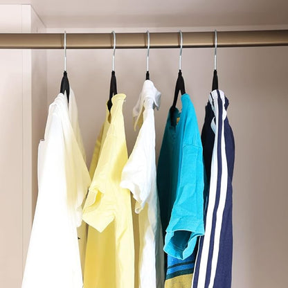 Kids Velvet Clothes Hangers, Non Slip Baby Hangers Black (11.6" Inch - 40 Pack)