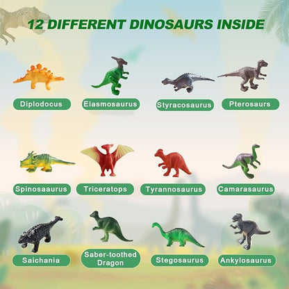 12 Unique Dinosaur Eggs, Dinosaur Eggs Excavation/Eggs with Toys for Kids 3-5 5-7 8-12, Dinosaur Fossil Eggs - Archaeology STEM Crafts Birthday for Boys & Girls