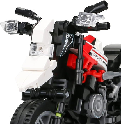 Motorcycle Building Blocks for Boys, 88012 Collectible Motorcycle Display Models Off-Road Motorbike Building Toy 303Pcs,Birthday for Age 6+ Boys, Compatible with Classical Brand Set