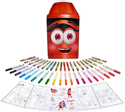 Crayola Coloring Set with Limited Edition Red Art Case, Limited Edition Crayons, 50+ Pieces, Gifts for Kids